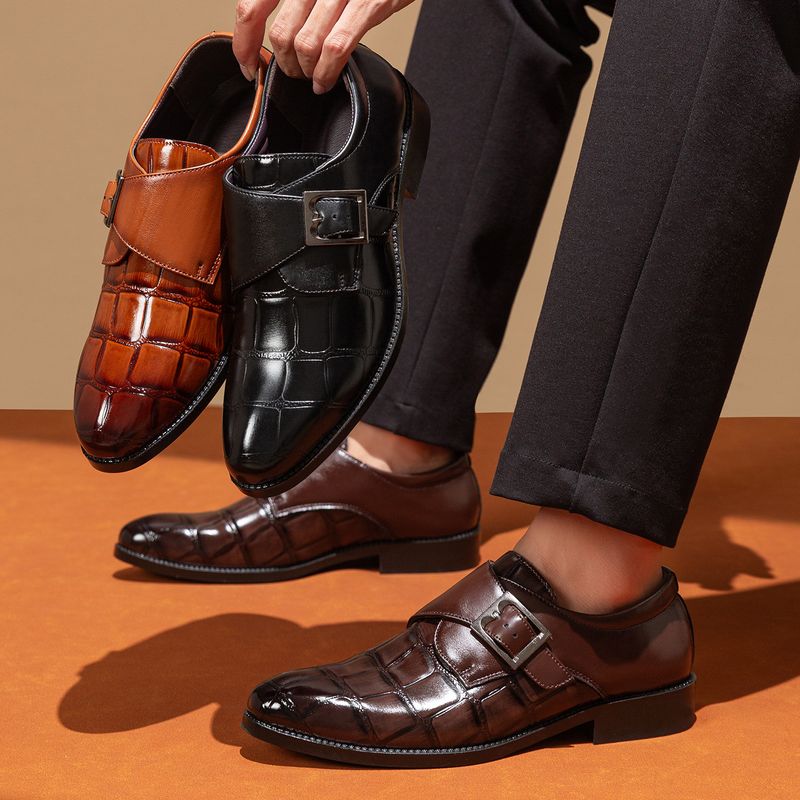 Men's Business Casual Dress Oxfords Formal Lace-Up Shoes for Office, Parties, and Daily Wear_voghion.com
