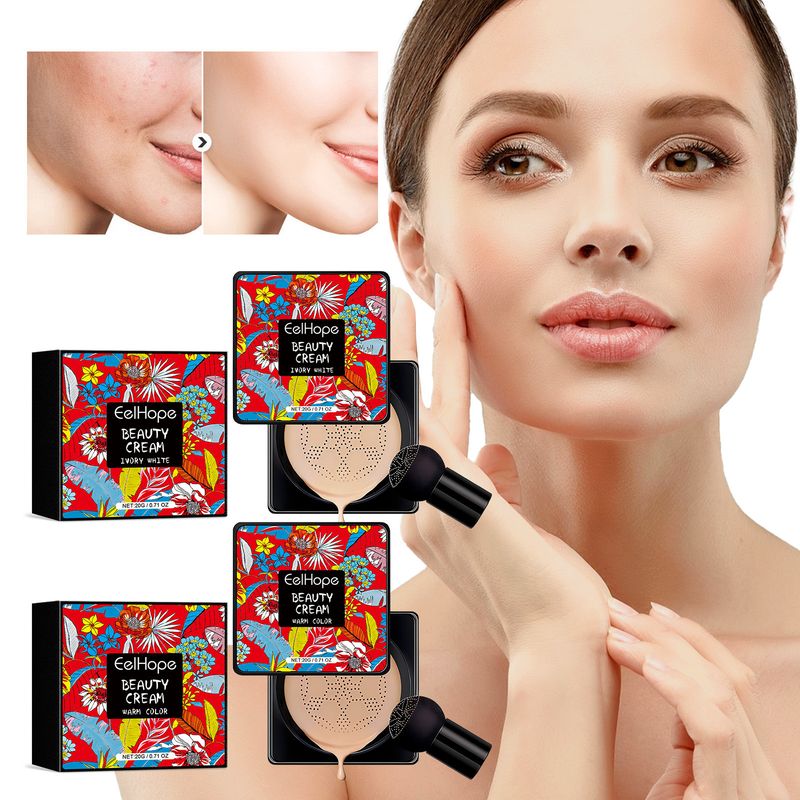 Eelhope Mushroom Head CC-Creme deckt Gesichtsfehler ab, leichte, natürliche Grundierung, langlebig und ohne Abschminken_voghion.com