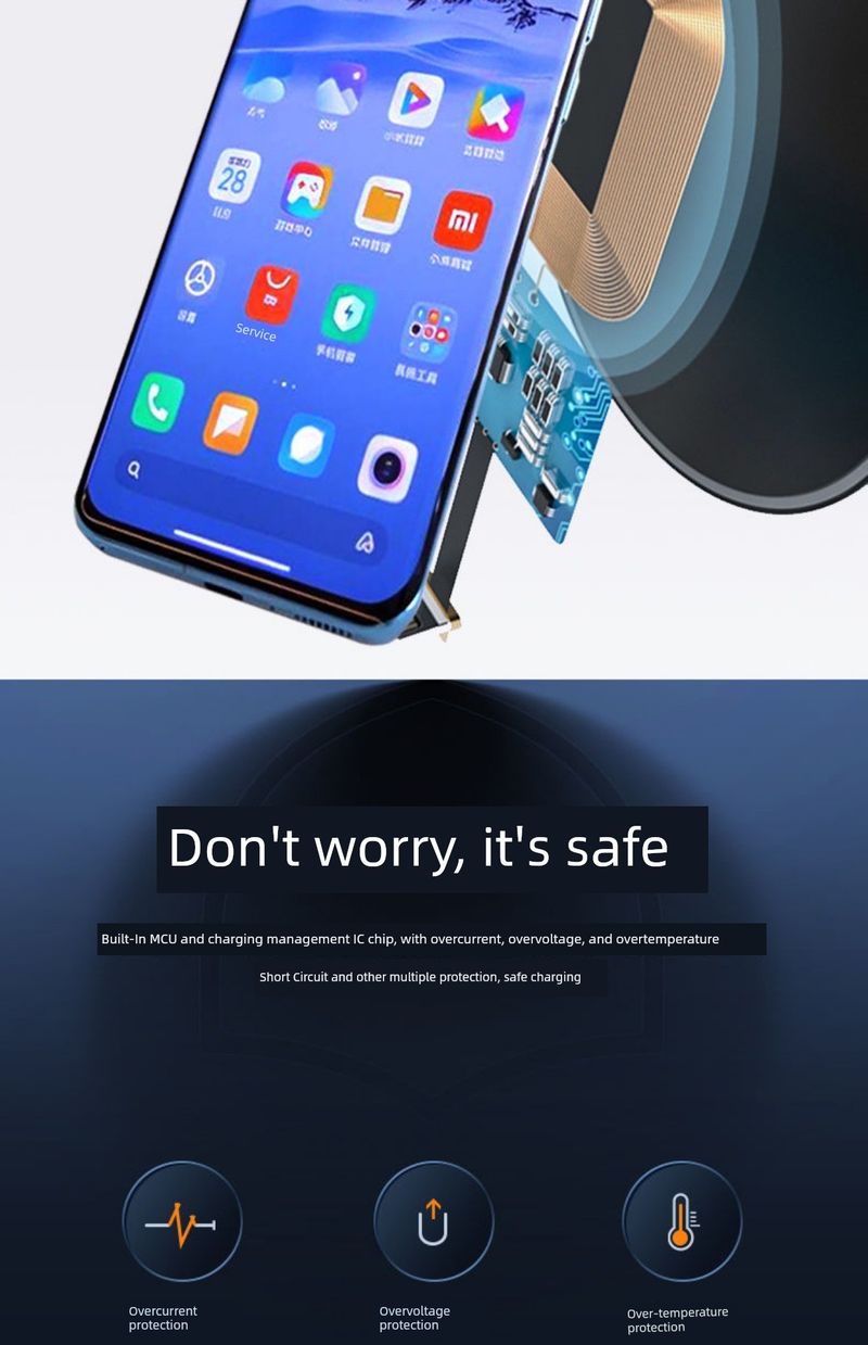 Electrical Appliance Back Sticker Wired Magnetic Dual-Use Charging Chip For Huawei Oppo Xiaomi Vivo Glory Type-c Mobile_voghion.com