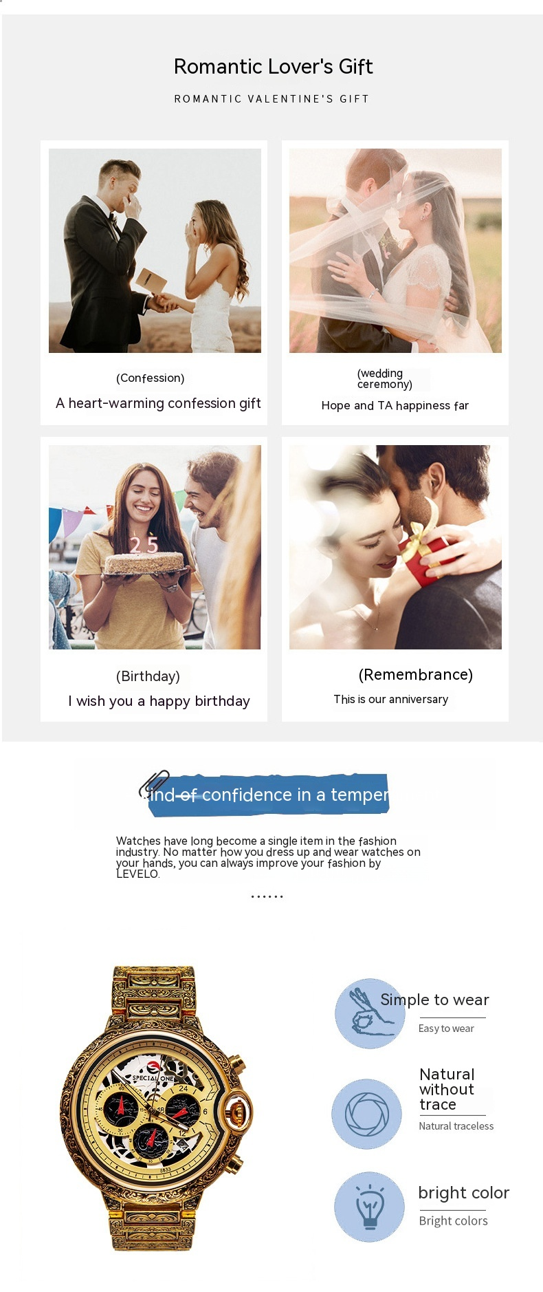 New Popular Men's Quartz Watch Sculpture Retro Multi Functional Timing Calendar Men's Watch Waterproof Watch_voghion.com