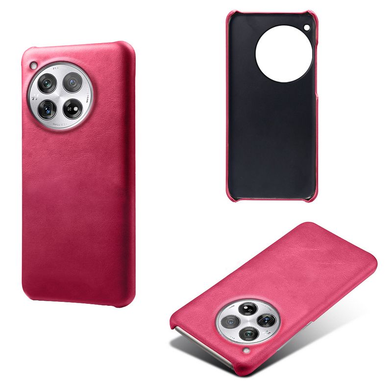 Geschikt voor OnePlus 12 mobiele telefoonhoesje, beschermhoes van kalfsleer, OnePlus 12 leren hoesje met kalfsleersticker._voghion.com