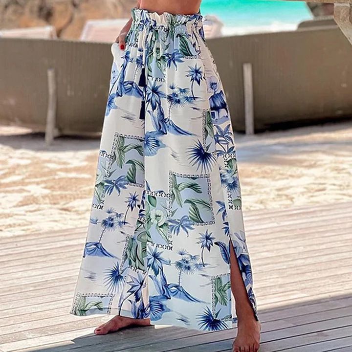 Bikini estampado para mujer: traje de baño de dos piezas con corte alto para vacaciones en la playa_voghion.com