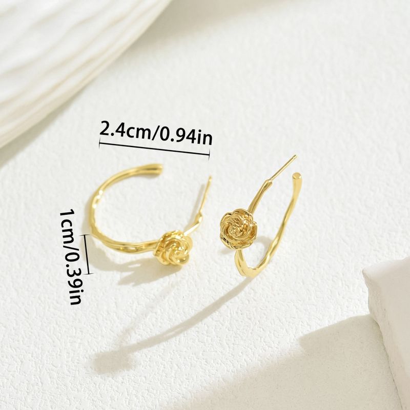 New Medieval Style Women's Earrings Fashionable OL Japanese And Korean Forest Flower Rose Design Earrings_voghion.com