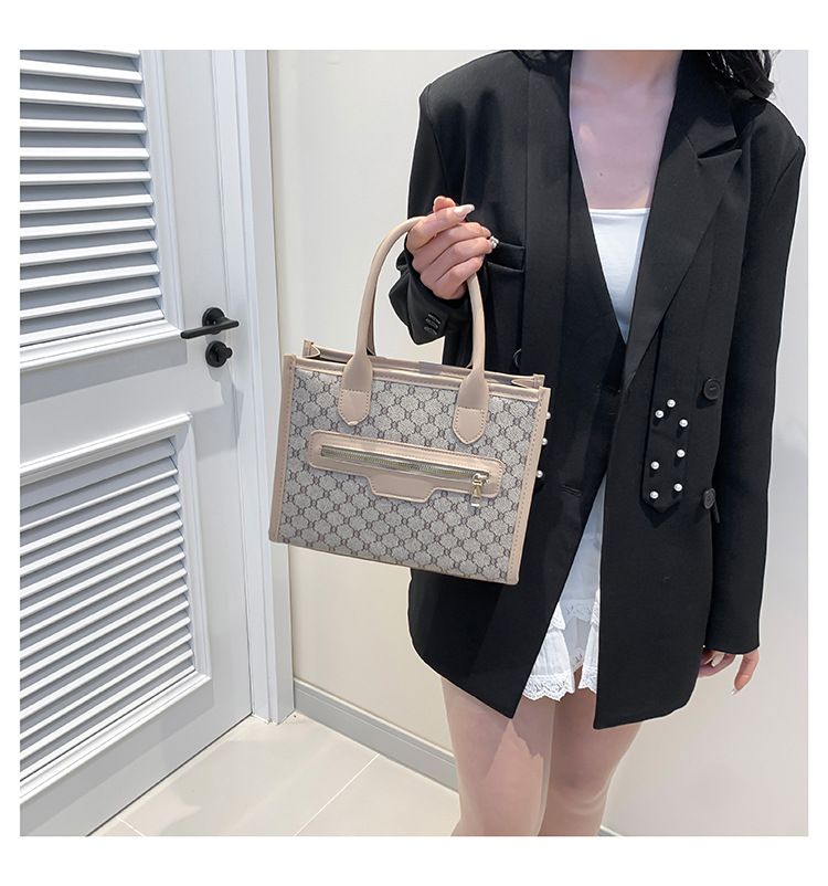 Borsa tote patchwork da donna - Borsa a tracolla di grande capacità, per uso casual e lavorativo_voghion.com