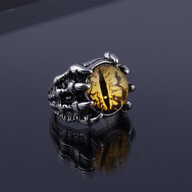 Mode Kreative Bösen blick Ringe größe einstellbar Punk offenen Ring Schmuck männer Bar Nachtclub Zubehör Geschenke_voghion.com