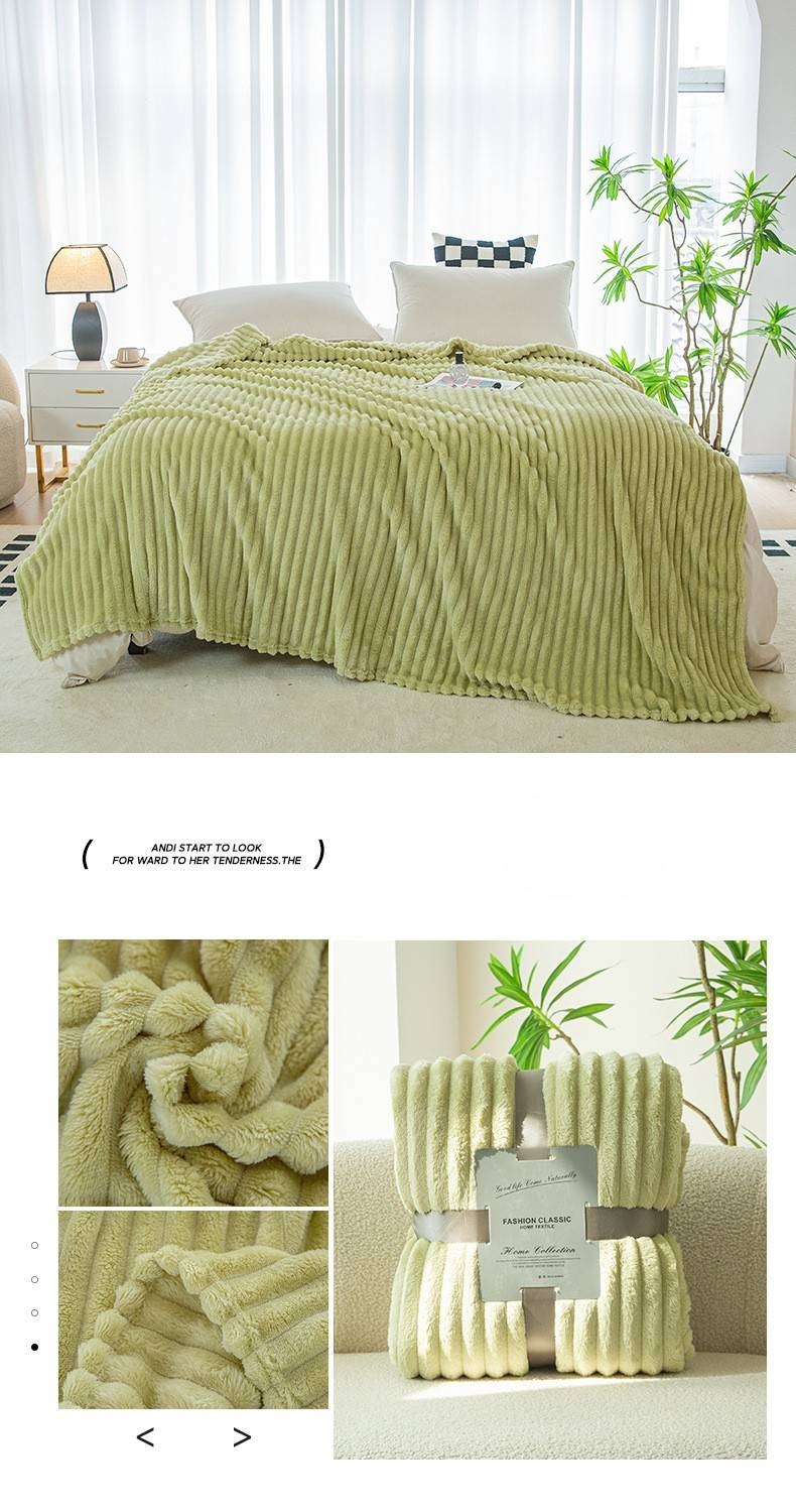 Coperta in flanella di peluche morbida al tatto, tinta unita, spessa, con motivo a pois, copridivano in pile, coperta per aria condizionata_voghion.com
