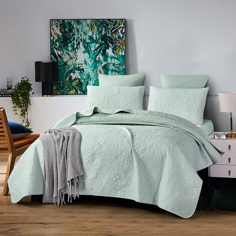CG05 Five-Leaf Clover Bed Cover Set, Suitable For Bedrooms And Living Rooms (1* Bedspread +2* Pillowcase, No Duvet Core Or Pillow Core)_voghion.com
