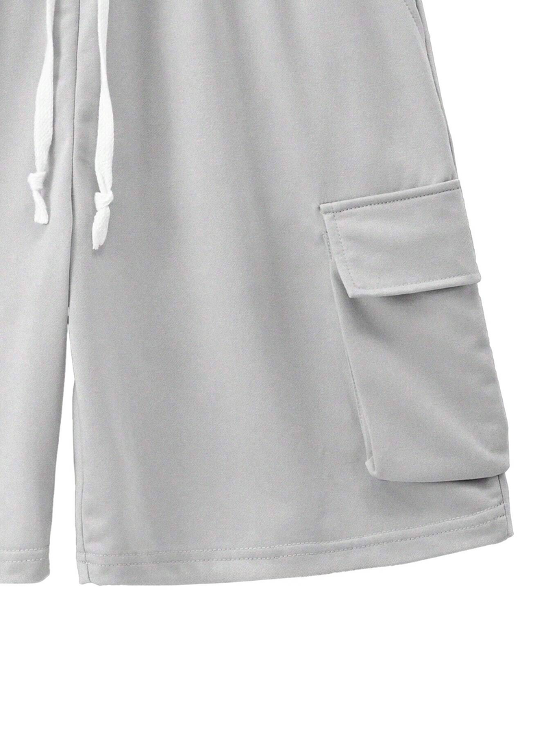 Completo estivo da uomo a maniche corte e pantaloncini da 5 pollici - Miscela di cotone modal leggero per la palestra_voghion.com