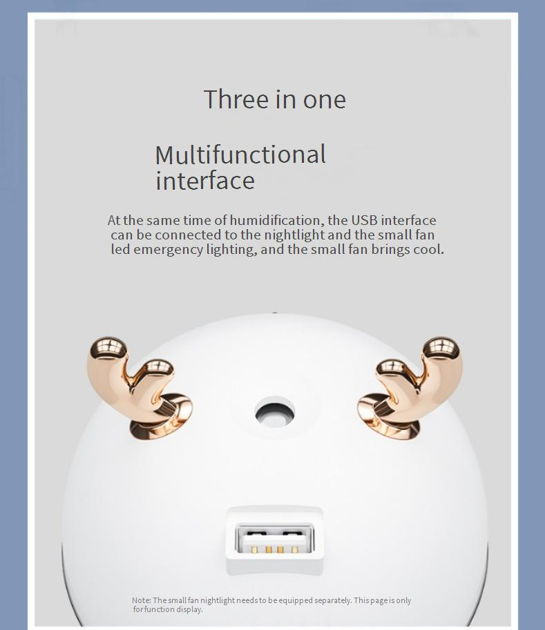 USB Humidifier For Home & Office - Ultra Quiet, 500ml Large Capacity, Aromatherapy Diffuser With Night Light, Auto Shut-Off, Perfect Gift_voghion.com