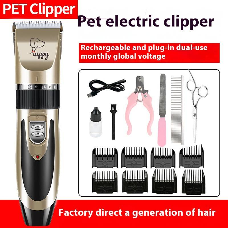 Máquina de tosa sem fio para animais de estimação – Aparador ultrassilencioso para cães e gatos com 9 pentes (corpo em ABS, várias opções de kit)_voghion.com