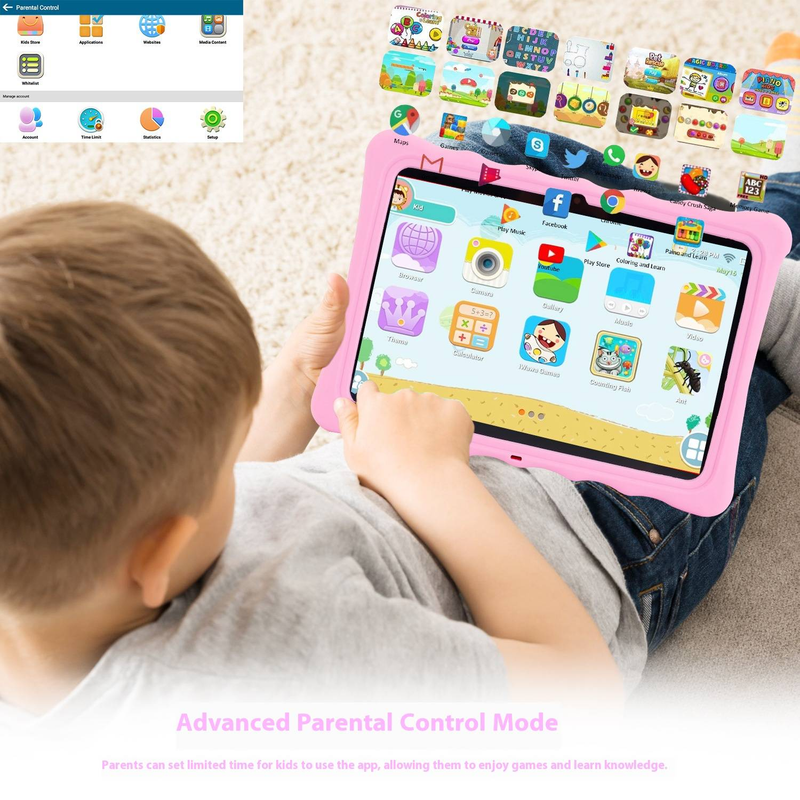 10,1-Zoll-Android-Lerntablet für Kinder – IPS-Bildschirm, Dual-SIM, GPS, Kindersicherung, 32 GB Speicher, 5–7 Stunden Akkulaufzeit_voghion.com