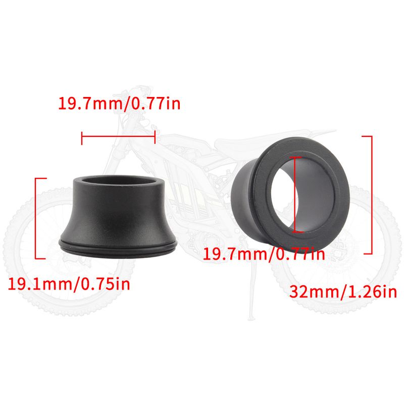 Universal Motorcycle Wheel Hub Spacer Kit - Durable Front & Rear Axle Sleeves For Smooth Ride (Fits SUR-206 & Similar Models)_voghion.com