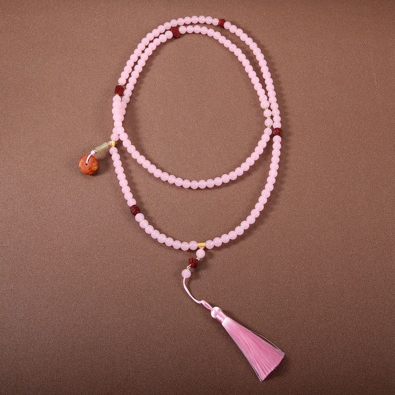 Collier long en perles de cinabre, plusieurs styles de port, nouvelle tendance nationale chinoise 2024, chaîne de pull à bandoulière_voghion.com