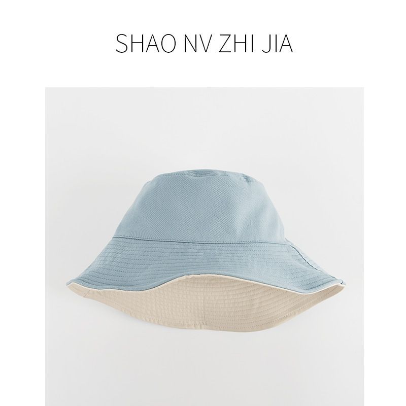 Cappello da pescatore bifacciale per donna, versione coreana, cappello estivo alla moda e versatile con parasole rosso, cappello da sole_voghion.com