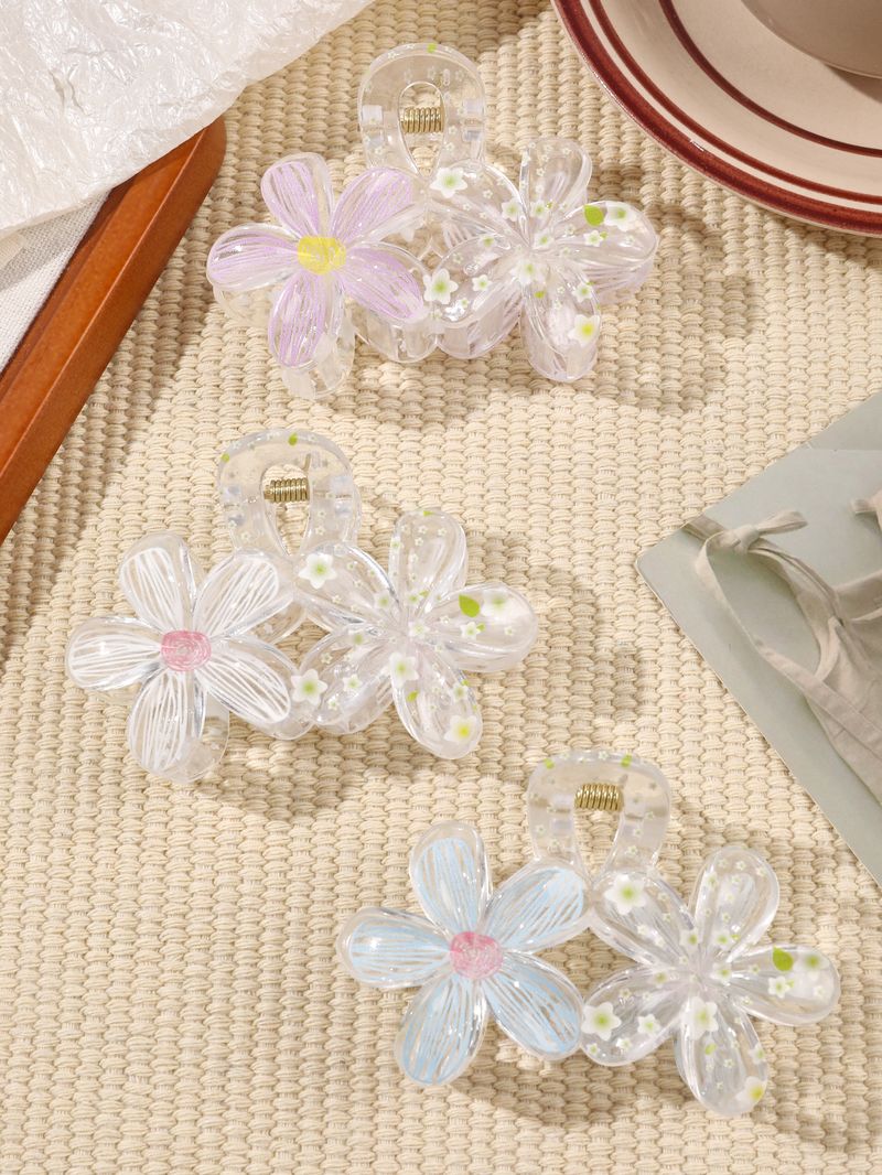 2/4/6 STK Sommerblumen-Haarklammer für Frauen, starker Halt, rutschfest, hawaiianischer Hibiskus, süßes Strand-Haar-Accessoire für dickes Haar_voghion.com