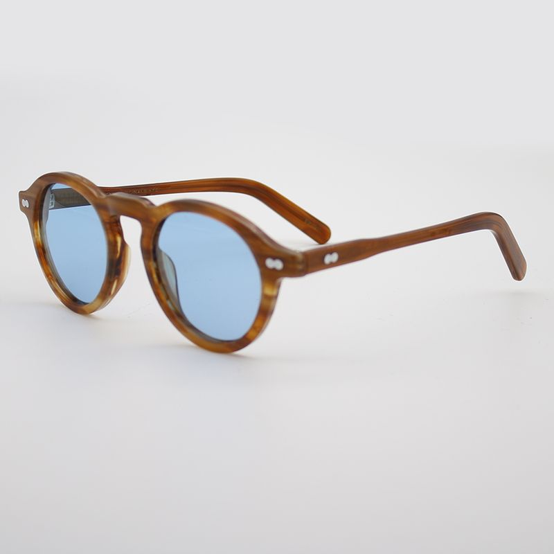 Novidades Moda Johnn Depp Óculos de Sol Masculino Feminino Polarizados Óculos de Sol Marca Vintage Armação de Acetato Miltzen Eeglasses Top_voghion.com