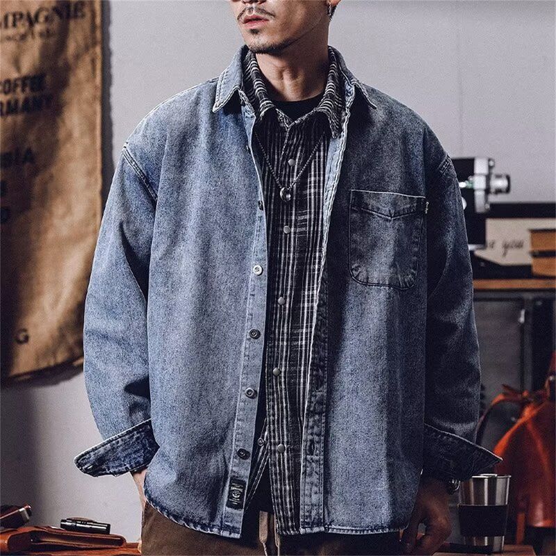 CT Men's Denim 2025 New Spring Autumn Stylish American Washed Workwear Jacket Top_voghion.com