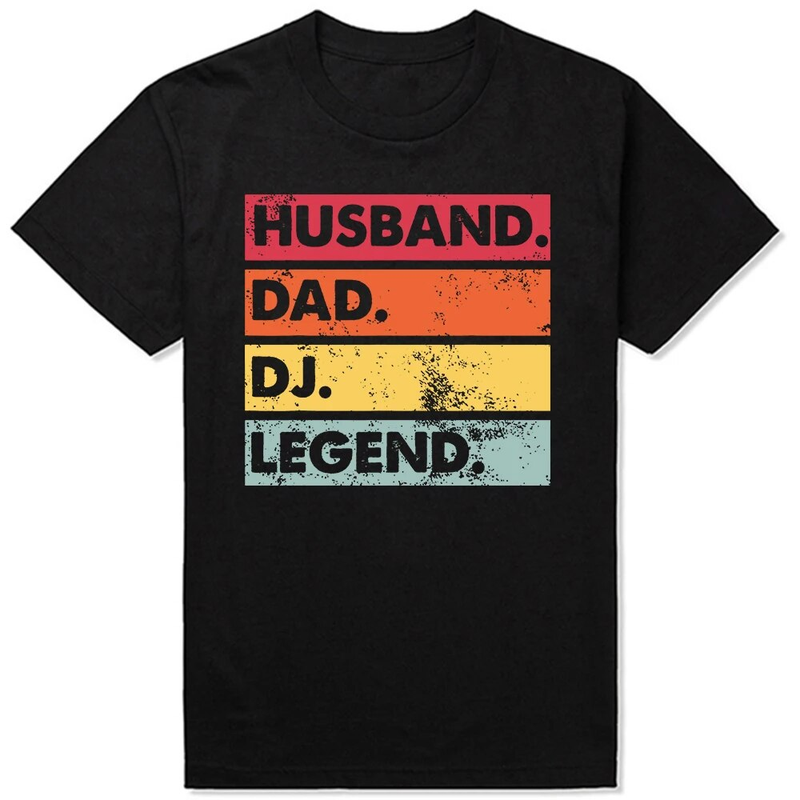 Soț tata DJ Legend amuzant Disc Music Player tricouri de vară grafică din bumbac streetwear mânecă scurtă cadouri de ziua de naștere_voghion.com