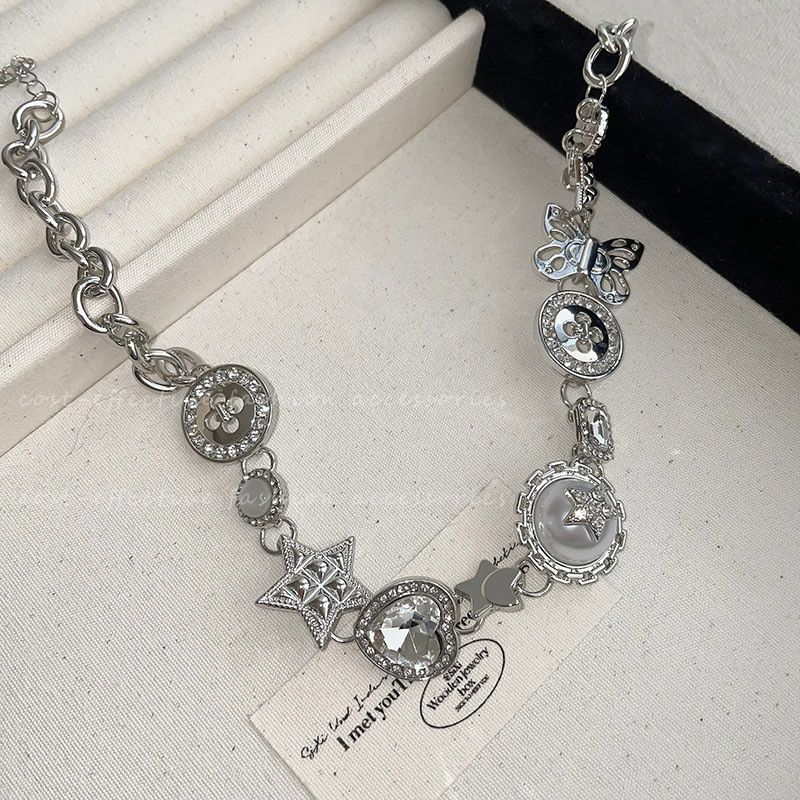 Y2k Stern Halsband Halskette Damen Trend Herbst und Winter 2023 neue Internet Promi Accessoires süße und coole Halskette im Hot Girl Style_voghion.com