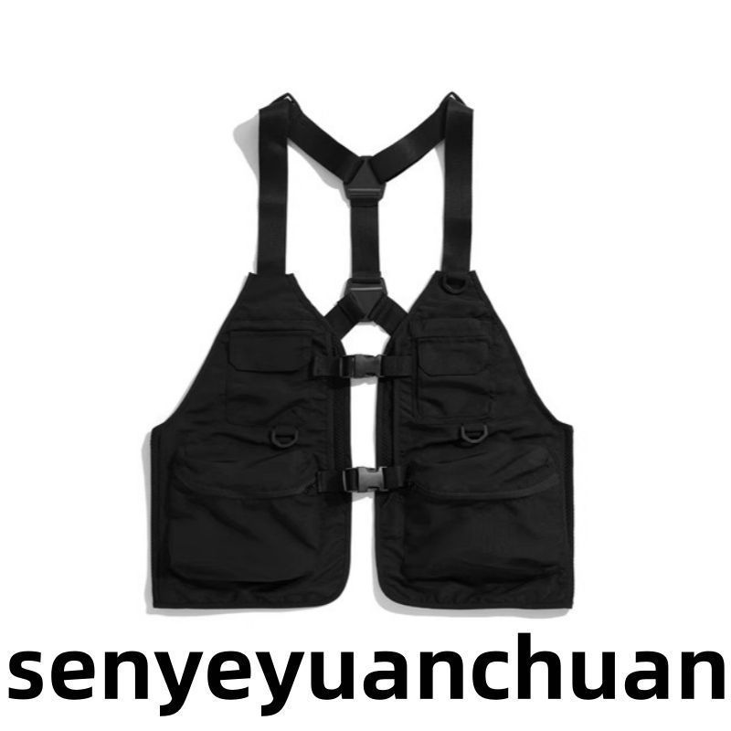 Herrenbekleidung Funktionelle Angelweste im Stil Lockere Berg-Arbeitskleidung Weste mit Tasche Hübsche verstellbare Jacke_voghion.com