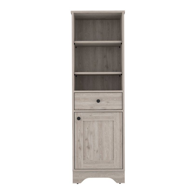 St. Clair Linen Cabinet, Two Interior Shelves, Two Open Shelves, Single Door_voghion.com