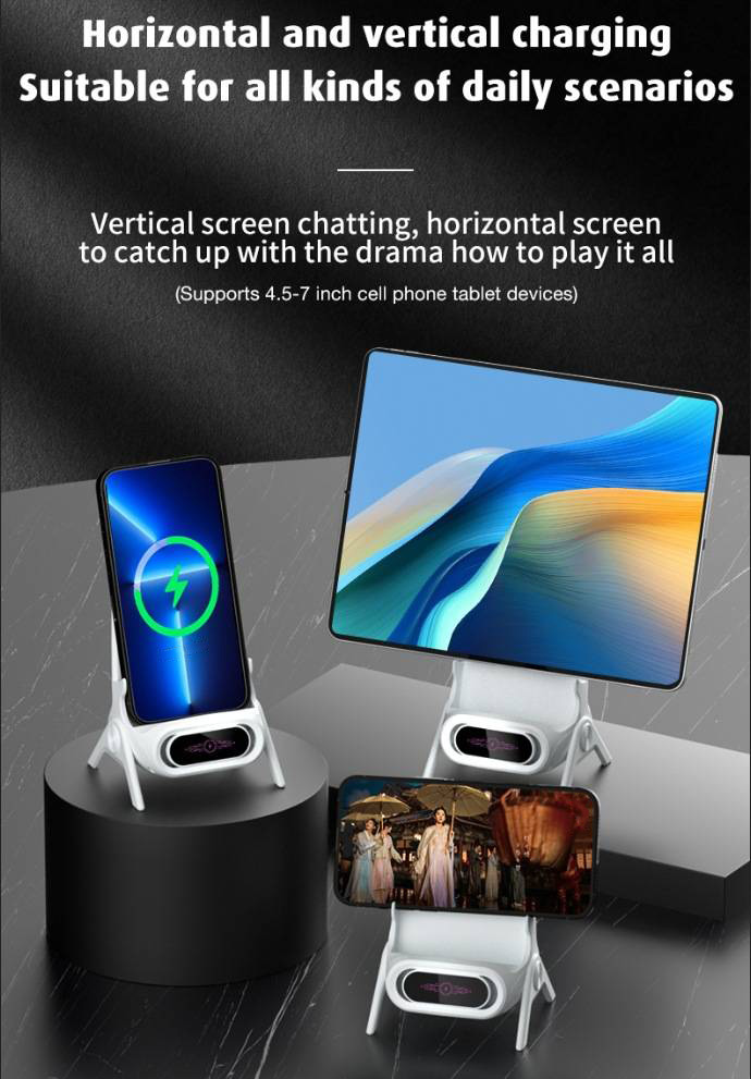 Lazy Chair juhtmevaba laadimise mobiiltelefoni hoidik, vertikaalne kõlari juhtmevaba laadimise mobiiltelefoni hoidik_voghion.com