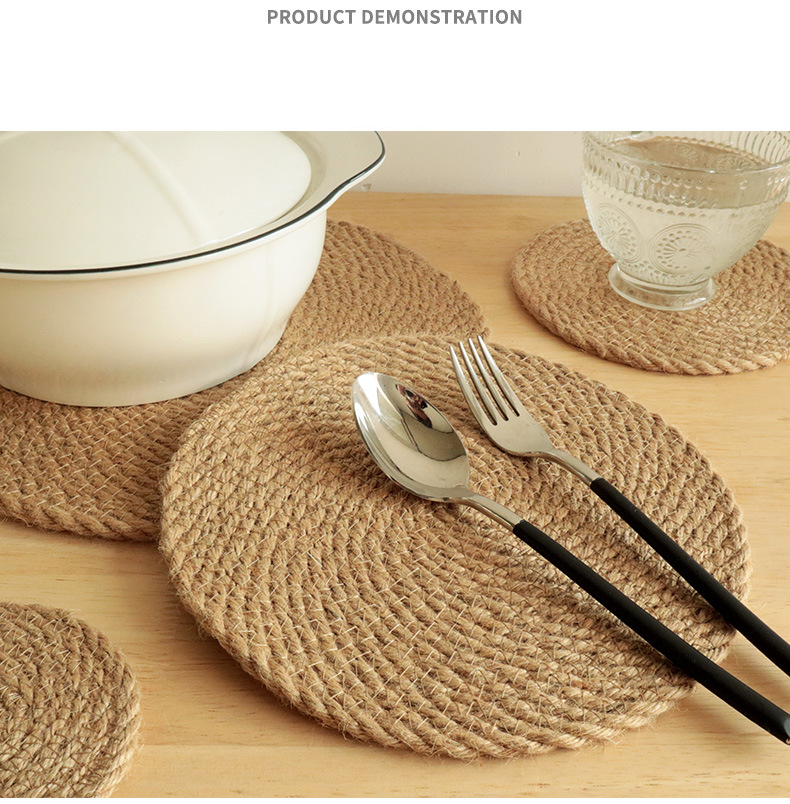 Natural Linen Woven Placemats - Heat-Resistant & Non-Slip For Dining Table & Hot Pots (Eco-Friendly Noise-Reducing Set Of 4 Or 6)_voghion.com