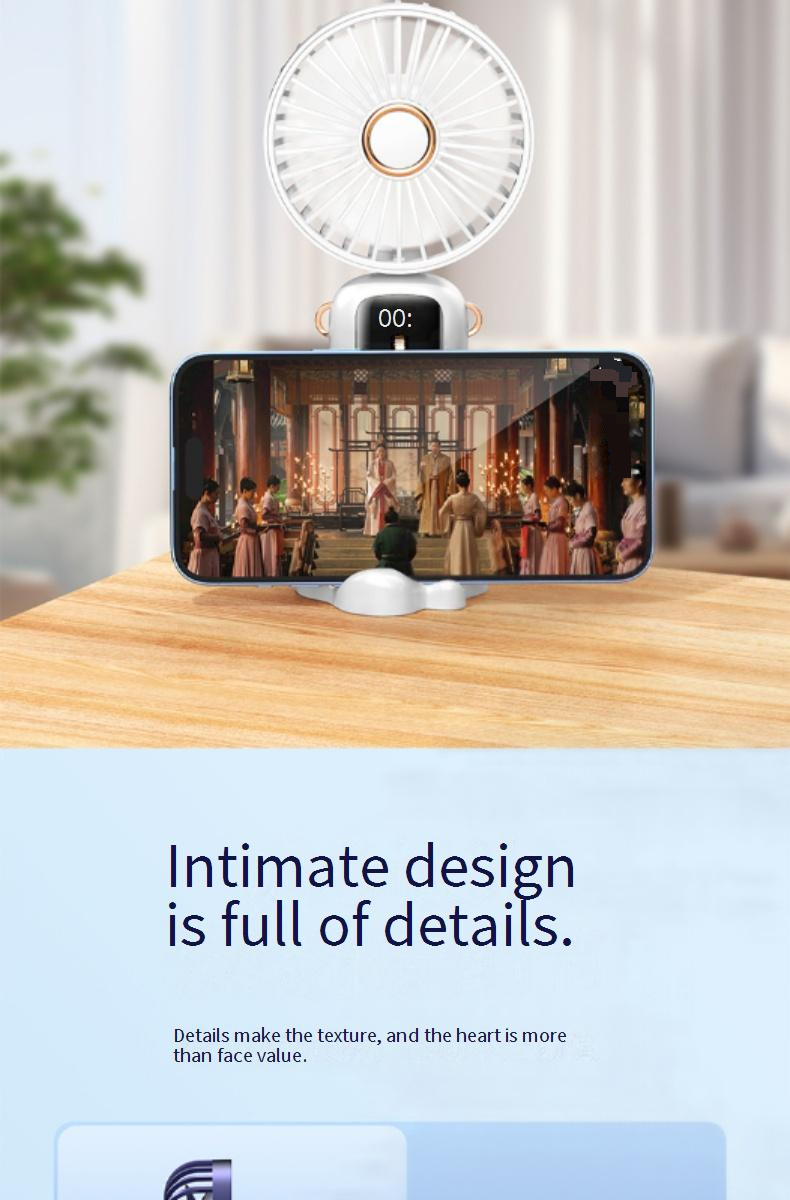 Ventilatore portatile piccolo, silenzioso, ricaricabile, da ufficio, da appendere al collo, con batteria a lunga durata_voghion.com