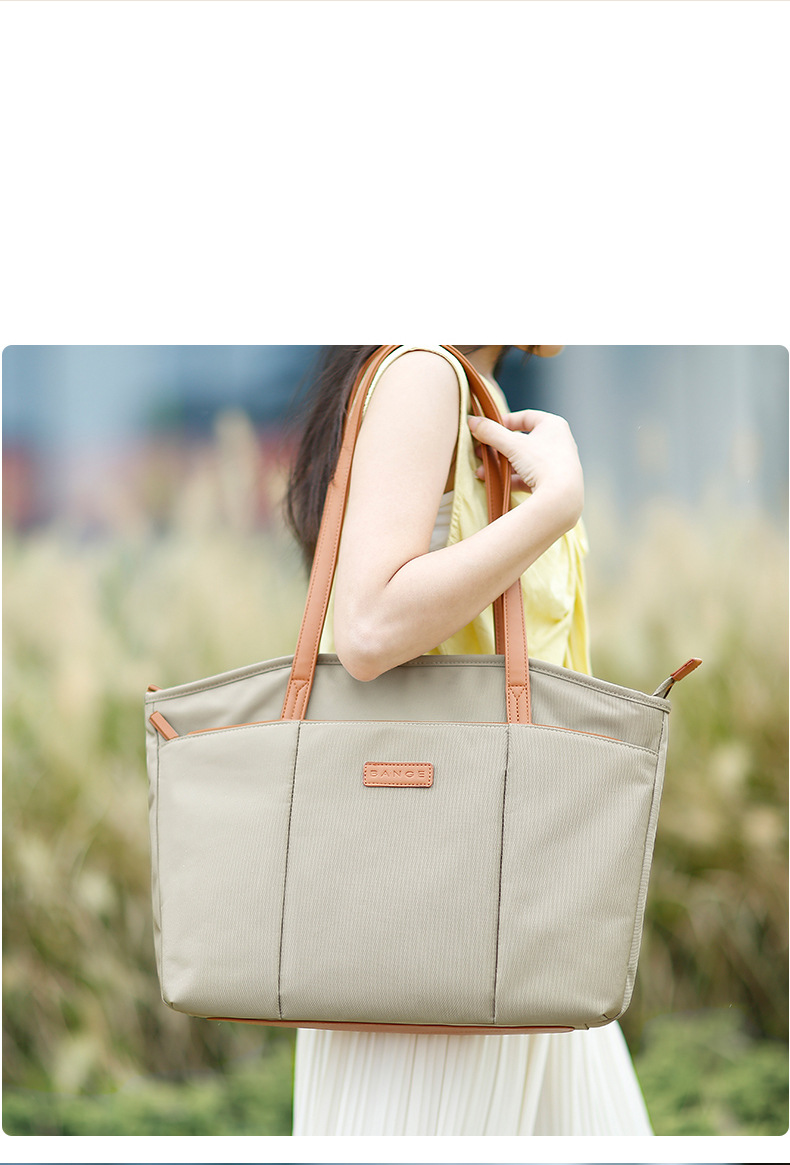 Borsa tote da donna, casual, grande capacità, borsa portaoggetti, borsa per laptop digitale da 15,6 pollici_voghion.com