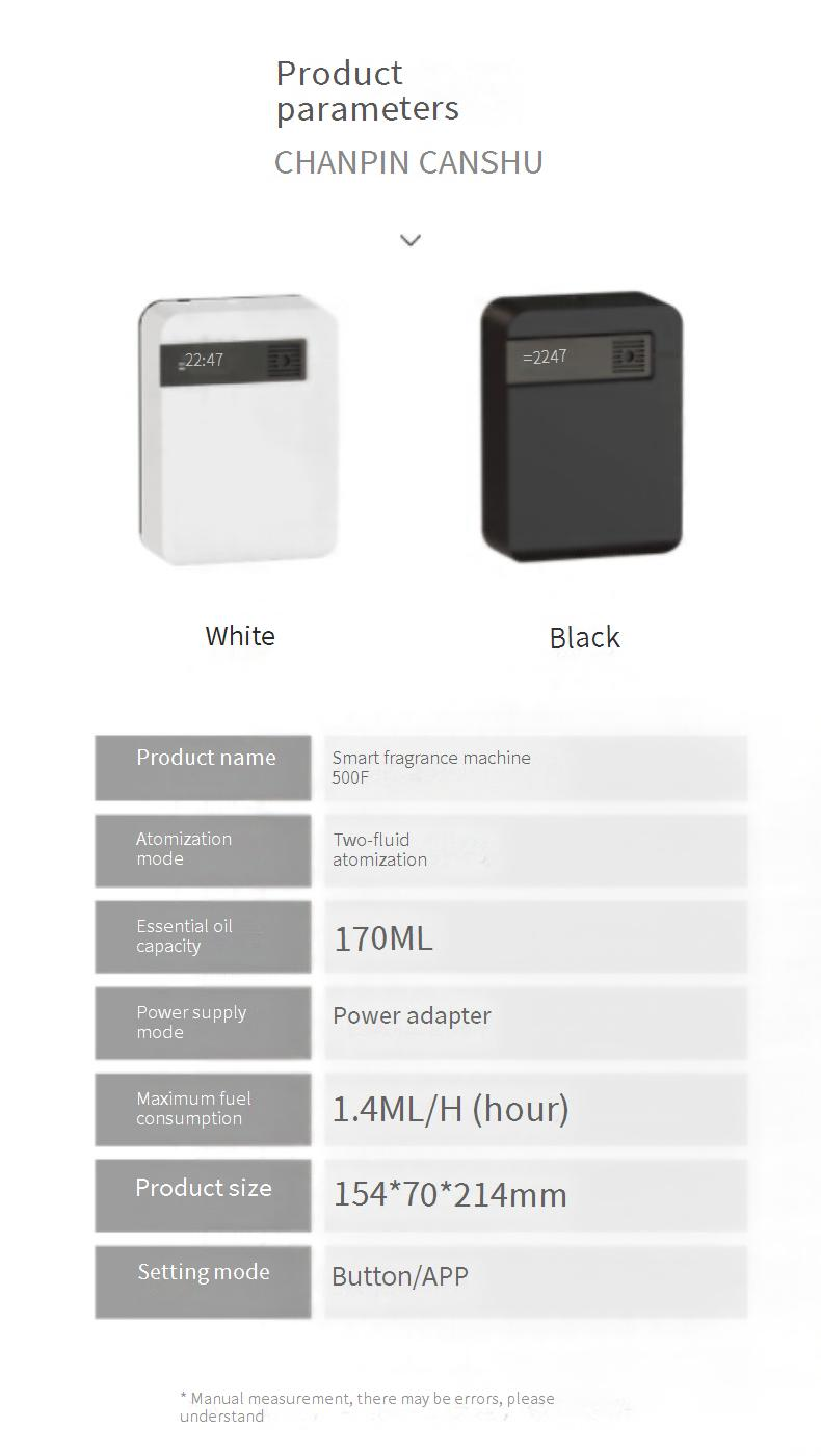 Intelligenter Aroma-Diffusor mit WLAN und Bluetooth, Auto-Timer, Touch-Steuerung, App-Fernbedienung für Zuhause und das Büro, Weiß/Schwarz (Steckernetzteil, keine Batterie)_voghion.com
