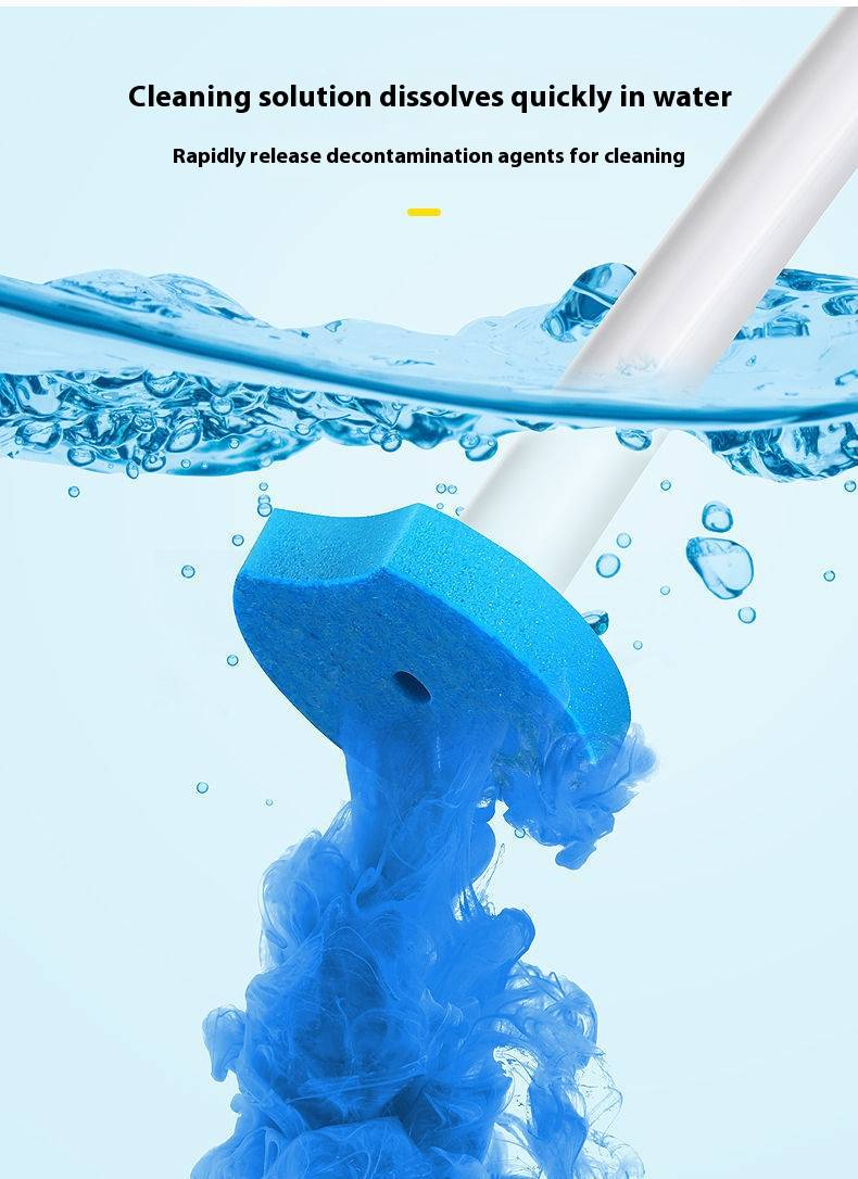Einweg-Toilettenbürstenset – 8er-Pack austauschbare Köpfe mit langem Griff (hygienisch, spritzwassergeschützt, an der Wand montierbar) – Ozeanblau / Zitronengelb / Lavendel_voghion.com