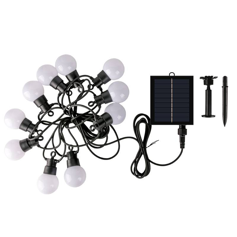 Cordão de Luzes Solares para Exterior, 50 Luzes LED Globo com 8 Modos de Iluminação, À Prova D'água e Resistente às Intempéries para Camping, Pátio, Jardim e Decoração de Festas_voghion.com