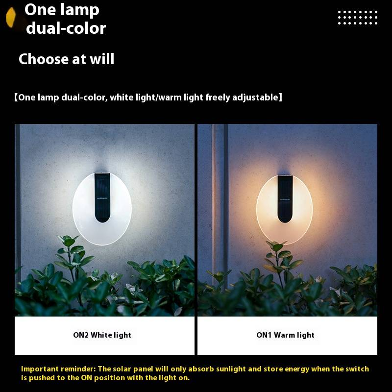 Zonne-wandlamp voor buiten, waterdicht, landschapstuindecoratie, LED-acryl wandlamp voor patio, terras, pad, sfeerverlichting_voghion.com