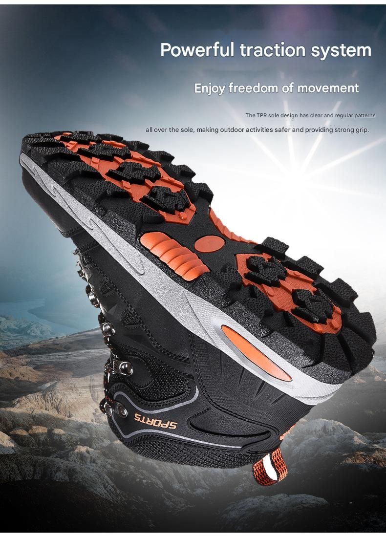 「XGXC」Large-size Couples' High-top Outdoor Hiking Shoes, Durable, Waterproof, And Climbing Shoes._voghion.com