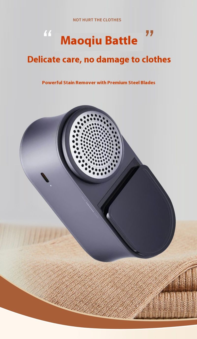 Rechargeable Fabric Shaver – Electric Lint Remover For Sweaters & Coats | Portable ABS Clothes Shaver With USB Charging (Blue/White)_voghion.com