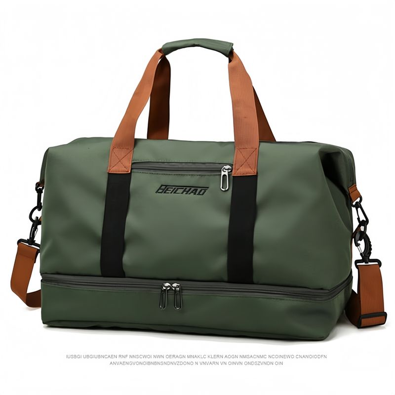 Borsa da viaggio impermeabile e resistente di grande capacità - Borsone in tessuto Oxford con separazione asciutto/bagnato, tracolla fissa in vari colori - Ideale per lo sport_voghion.com