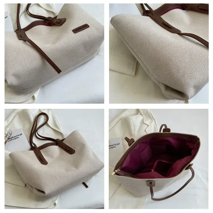 Bolso tote de hombro sencillo y moderno con un diseño sofisticado._voghion.com