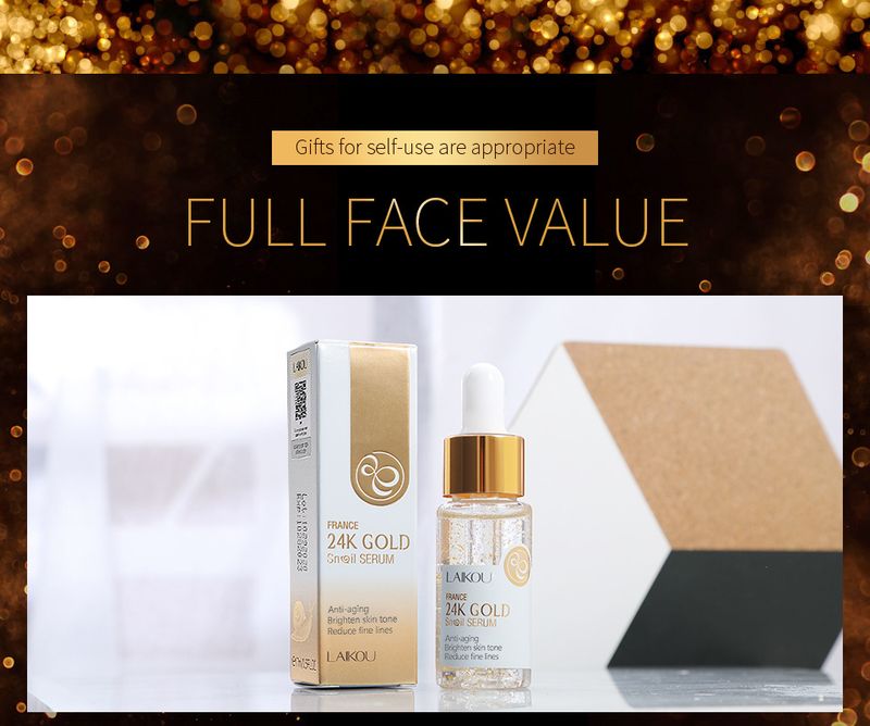 Siero Laike Gold Foil Snail Essence 17ml Prodotti idratanti per la cura della pelle Confezione inglese_voghion.com