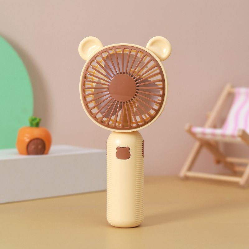 Bär Einfacher Mini Tragbarer Handventilator Wiederaufladbarer USB Kleines Kreatives Geschenk_voghion.com