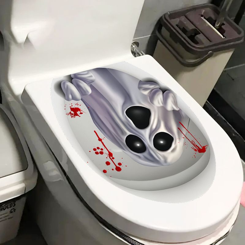 Ove neue Geist Halloween Abdeckung Dekoration Toilette CH81217 Badezimmer Wandaufkleber_voghion.com
