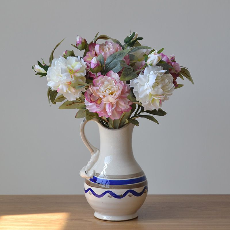 Tmall artificial flowers wholesale high-end peonies for hotel weddings and home artificial flowers big head peonies_voghion.com