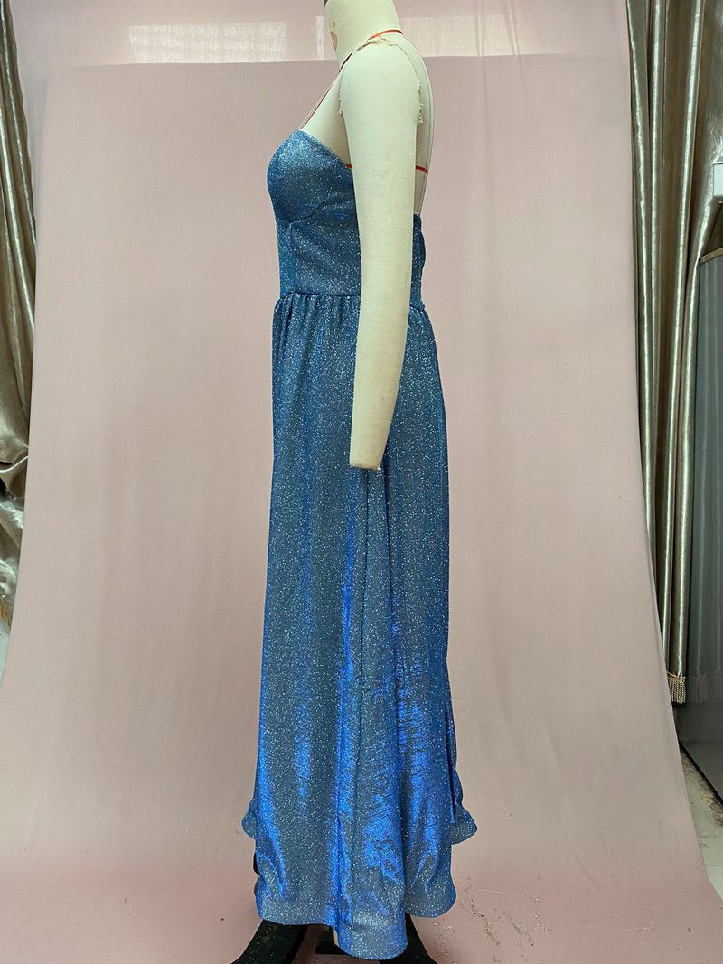 Frauen Kleidung Elegante lange ballkleid frühling neue stil rohr top pailletten abendkleid bankett temperament dünnes kleid weibliche_voghion.com