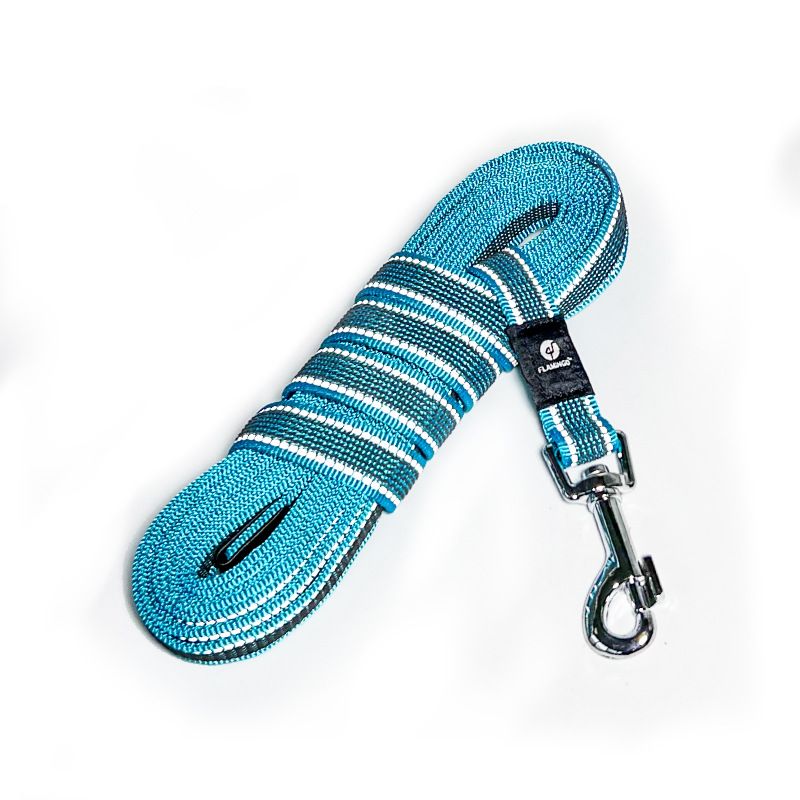 Pet Control 5/10/ 15m Anti-Slip Reflective Tracking Rope Black Back Malinois Dog Training Leash_voghion.com