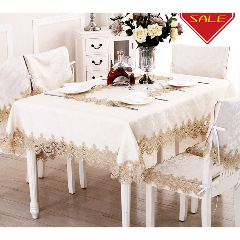 Tovaglia in pizzo di pizzo solubile in acqua, tovaglia da caffè, panno e rilascio di sabbia, soggiorno, tavolo da pranzo_voghion.com