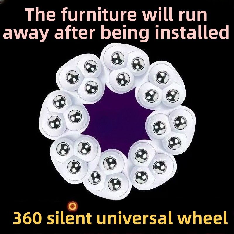 Bedroom Universal Wheel Daquan Removable Universal Wheel Paste Pulley Household New Universal Wheel Universal Type_voghion.com
