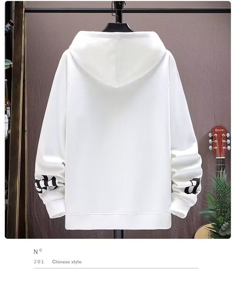 Felpa con cappuccio da uomo, marchio di abbigliamento maschile, autunno, sciolto, con stampa di lettere, design retrò, alta moda, bello_voghion.com