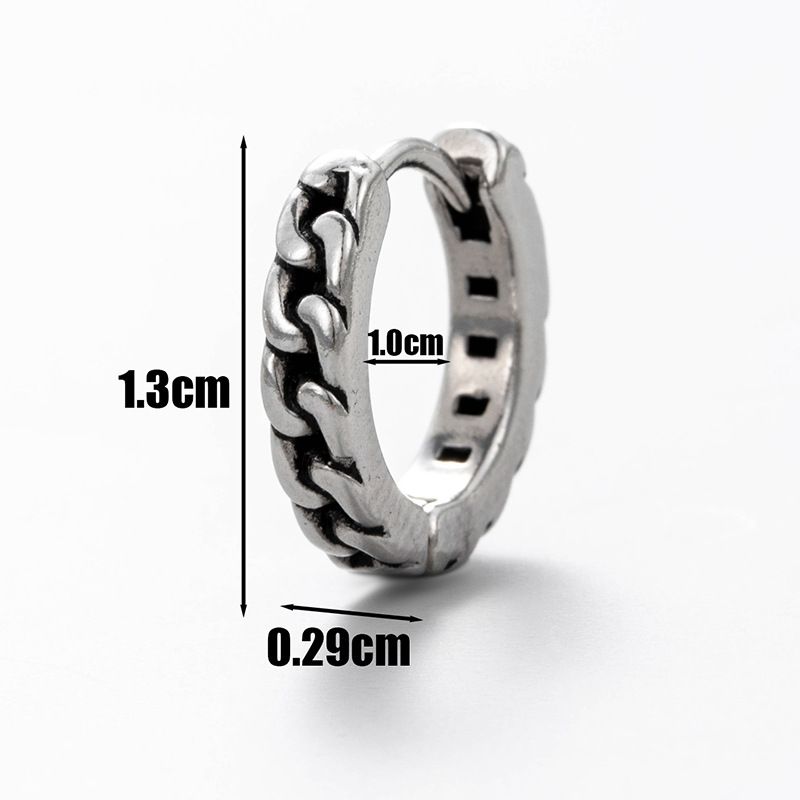 Neue Herren-Piercing-Ohrringe aus Edelstahl, Tigerkreuz, Pentagramm, geometrisches Muster, modische Ohrmanschetten_voghion.com