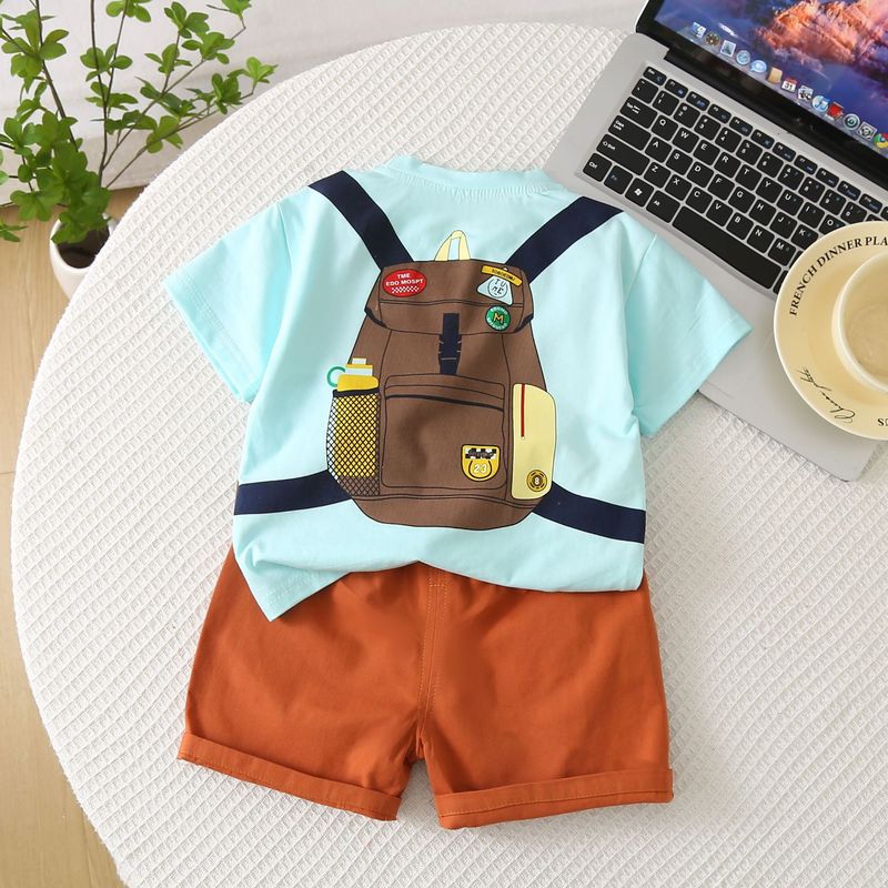 Maschio, Medio e Giovane Maniche Corte 2025 Nuovo Vestito per Bambini Set da Due Pezzi per Bambini Estate Bello Tendenza_voghion.com