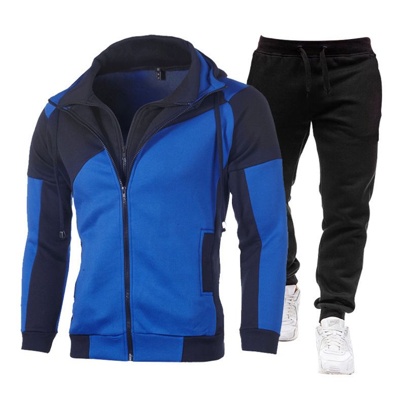 Pantaloni sportivi autunnali e invernali da uomo, casual, a maniche lunghe, due pezzi, con cappuccio, sportivi, esplosivi, da uomo_voghion.com