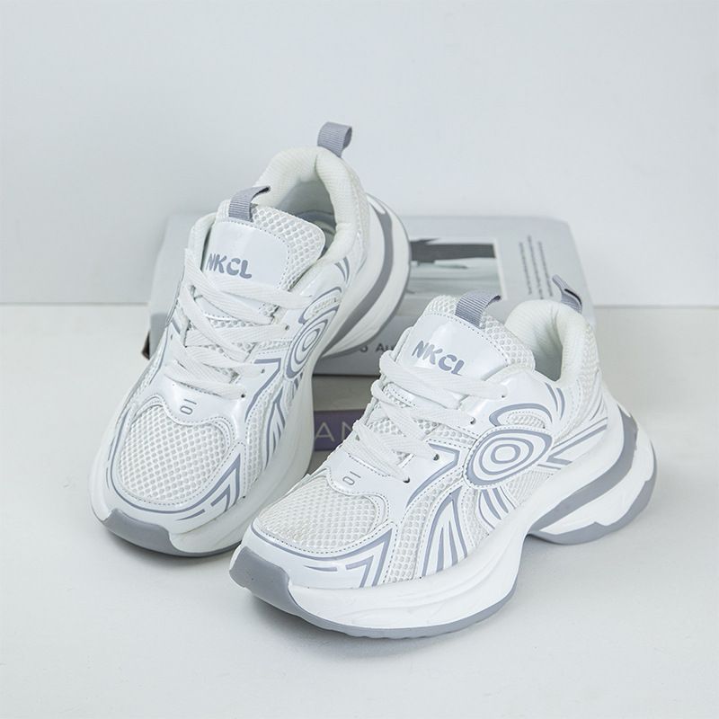 Sneakers robuste per donna, tendenza autunno 2023, nuove suole spesse, versatili, sportive, casual, per aumentare l'altezza, da corsa_voghion.com